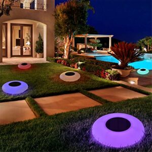 blibly solar led lights inflatable,swimming pool lights solar floating light floating pool lights with multi-color led waterproof outdoor garden lights (l)…