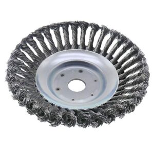 HUYUR 8 Inches Steel Wire Weed Brush Cutter Trimmer Head Round Steel Bowl Type Rotary for Wire Wheel Grass Garden Weed Cleaning Tool