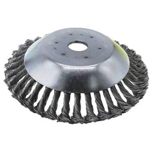 HUYUR 8 Inches Steel Wire Weed Brush Cutter Trimmer Head Round Steel Bowl Type Rotary for Wire Wheel Grass Garden Weed Cleaning Tool