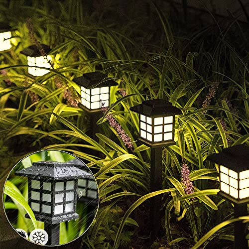 Solar Pathway Lights, Driveway Lights, 8 Pack Garden Lights Solar Powered Waterproof, Ring Pathway Lights, Driveway Lights Solar Powered Waterproof, Solar Walkway Lights, Value Pack