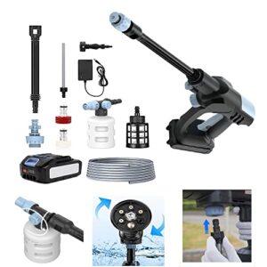 350w 30bar electric pressure washer 3.2l/min cordless pressure washer gun 2.8kg portable washer power washer jet washer with adjustable nozzle accessories for garden, car, patio, yard, driveways