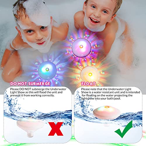 Macarrie 8 Pack Floating Pool Lights with 8 Modes for Swimming Pool, Waterproof LED Pond Underwater Light Up Pool Lights for Disco Pool Party Decorations