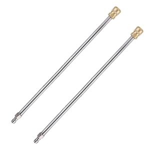 ridge washer pressure washer extension wand, 17 inch stainless steel 1/4 inch quick connect power washer lance, 2 pack