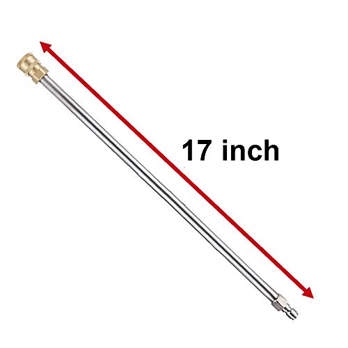 RIDGE WASHER Pressure Washer Extension Wand, 17 Inch Stainless Steel 1/4 Inch Quick Connect Power Washer Lance, 2 Pack