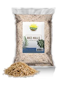 horticultural grade rice hulls (1 quart); all natural organic for house plants and chicken bedding
