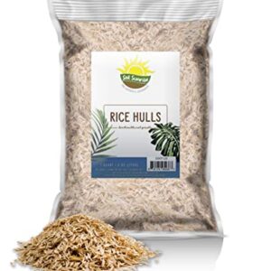 Horticultural Grade Rice Hulls (1 Quart); All Natural Organic for House Plants and Chicken Bedding