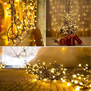 Decorative String lights FULLBELL 72.2 Feet 200 LED Fairy Lights 5V USB Powered Supply with Multi Lighting Modes Controller for Chirstmas, Party, Wedding, Outdoor Garden and Kid's Bedroom (Warm White)