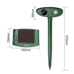 Redeo Solar Outdoor Cat Repellent Ultrasonic Animal Repeller Deer Deterrent Dog Repellent for Lawn&Garden Yard with Motion Sensor - Scare Birds Away (Green)