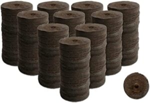 100 count- jiffy 30 mm peat soil pellets seeds starting plugs: indoor seed starter- start planting indoors for transplanting to garden or planter pot