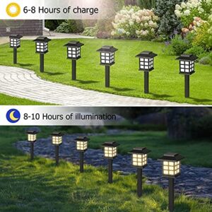 Solar Garden Light 12 Pack,D5 Outdoor LED Solar Powered Garden Lights for Lawn, Patio, Yard, Walkway, Driveway