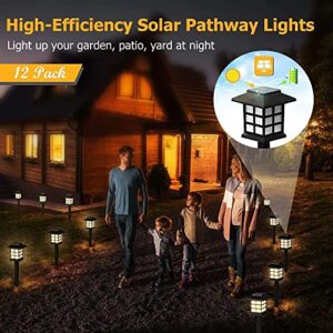 Solar Garden Light 12 Pack,D5 Outdoor LED Solar Powered Garden Lights for Lawn, Patio, Yard, Walkway, Driveway