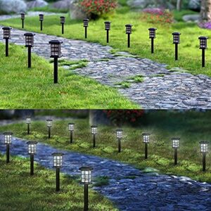 Solar Garden Light 12 Pack,D5 Outdoor LED Solar Powered Garden Lights for Lawn, Patio, Yard, Walkway, Driveway