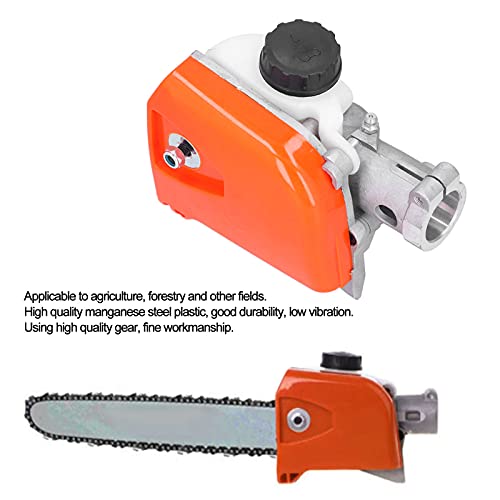 Chainsaw Gearbox Head, Multi Function Pole Saw Pruner Brush Tree Cutter Replacement Tool Gears Assembly Attachment Part for Hedge Trimmer Lawn Mower High Branches Saw Garden Gearhead(26mmx7 Teeth)