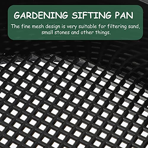 generic 5pcs Garden Sieve Mesh Sifting Pan Portable Soil Sifter Plastic Soil Sieve Set Gardening Tools