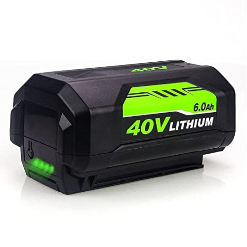 6000mAh Lithium OP40601 Battery Replacement for Ryobi 40V Battery OP4050A OP4040 OP4030 OP4026A OP40201 ZROP4026 Compatible with Ryobi Battery 40 Volt Cordless Power Tool RY40180 RY40200 RY40204