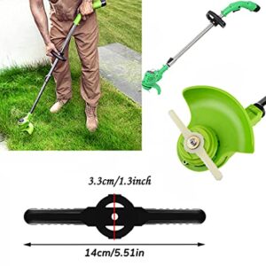 String Trimmer Head Blades Replace -20Pcs Plastic Lawn Mower Blades Grass Handheld Trimmer Head Replacement Cutter Garden Weed Replacement Blade for Cordless Grass Brushcutter (10 White + 10 Black)