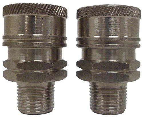 Ultimate Washer UW16-PW4FB0, Female Coupler, Stainless Steel, 2-Pack (3/8")