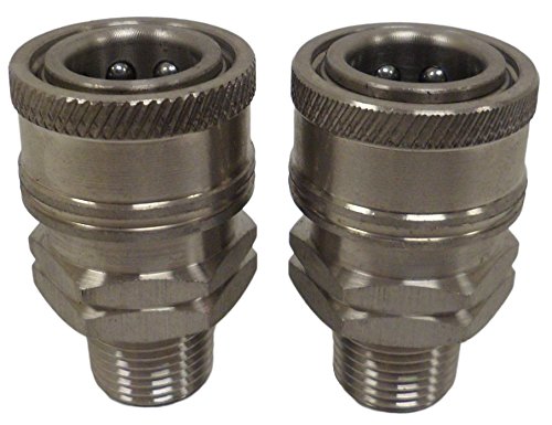 Ultimate Washer UW16-PW4FB0, Female Coupler, Stainless Steel, 2-Pack (3/8")