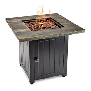 endless summer, the riley, 28″ square outdoor propane gas fire pit