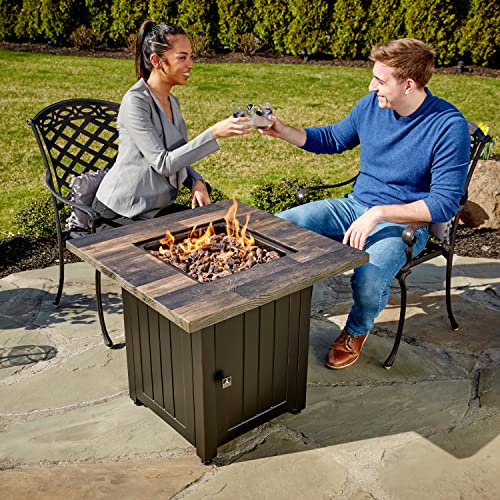 Endless Summer, The Riley, 28" Square Outdoor Propane Gas Fire Pit