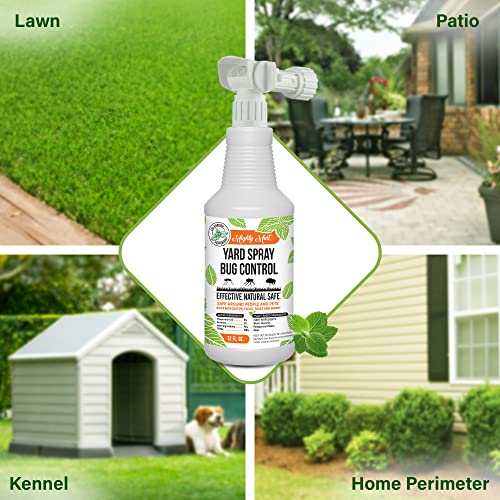 Mighty Mint 32oz Yard Spray Bug Control Natural Peppermint Lawn Spray for Fleas, Ticks, Mosquitos, Ants, and Other Insects
