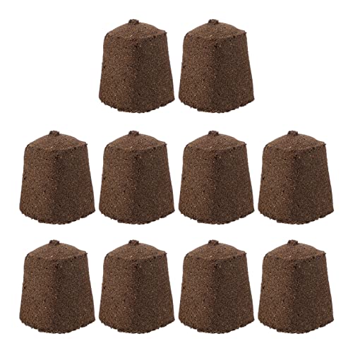 Happyyami 10Pcs Germination Soil Blocks Seedling Soil Block Nursery Soil for Indoors Potting Soil Indoor Plants Seeds Starting Plugs Peat Soil