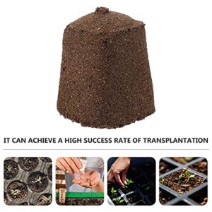 Happyyami 10Pcs Germination Soil Blocks Seedling Soil Block Nursery Soil for Indoors Potting Soil Indoor Plants Seeds Starting Plugs Peat Soil