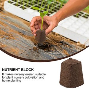 Happyyami 10Pcs Germination Soil Blocks Seedling Soil Block Nursery Soil for Indoors Potting Soil Indoor Plants Seeds Starting Plugs Peat Soil