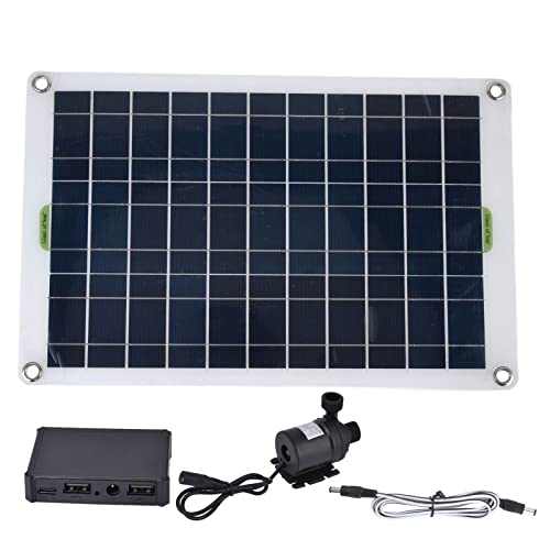 Solar Water Pump Kit, 800L h Solar Powered Submersible Pump with 50W 12V Solar Panel, Ideal for Small Pond, Garden, Pool, Fish , Birdbath, Hydroponics, Aquaculture