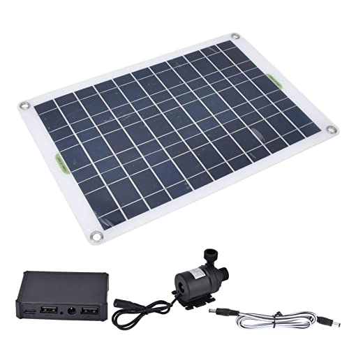 Solar Water Pump Kit, 800L h Solar Powered Submersible Pump with 50W 12V Solar Panel, Ideal for Small Pond, Garden, Pool, Fish , Birdbath, Hydroponics, Aquaculture