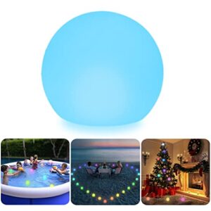 1 pc floating pool light, 3-in led glow pool ball light w/ remote, 16 rgb colors changing waterproof hot tub accessory, hanging light up ball night light for bath pond beach garden christmas decor