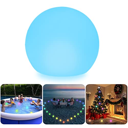 1 PC Floating Pool Light, 3-In Led Glow Pool Ball Light w/ Remote, 16 RGB Colors Changing Waterproof Hot Tub Accessory, Hanging Light up Ball Night Light for Bath Pond Beach Garden Christmas Decor