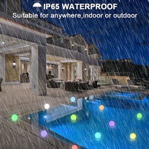 1 PC Floating Pool Light, 3-In Led Glow Pool Ball Light w/ Remote, 16 RGB Colors Changing Waterproof Hot Tub Accessory, Hanging Light up Ball Night Light for Bath Pond Beach Garden Christmas Decor