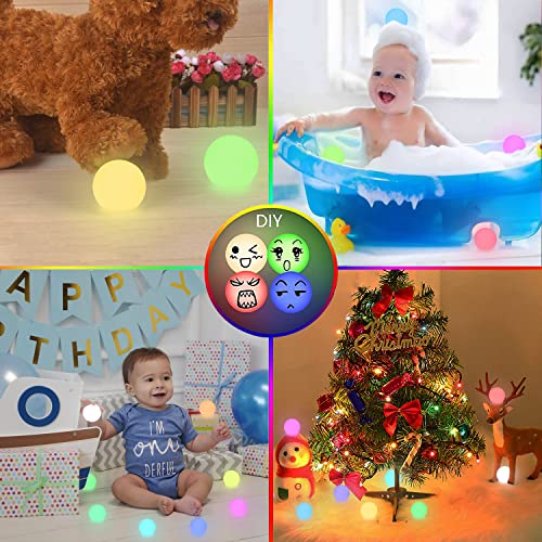 1 PC Floating Pool Light, 3-In Led Glow Pool Ball Light w/ Remote, 16 RGB Colors Changing Waterproof Hot Tub Accessory, Hanging Light up Ball Night Light for Bath Pond Beach Garden Christmas Decor