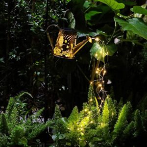 Ostritec Solar Outdoor Watering Can Lights, Waterproof Hanging Solar Lantern, Garden Lights Decoration with Light String, Suitable for Patio Yard Table Path Party RV