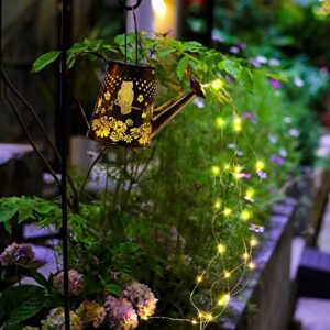 Ostritec Solar Outdoor Watering Can Lights, Waterproof Hanging Solar Lantern, Garden Lights Decoration with Light String, Suitable for Patio Yard Table Path Party RV