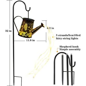 Ostritec Solar Outdoor Watering Can Lights, Waterproof Hanging Solar Lantern, Garden Lights Decoration with Light String, Suitable for Patio Yard Table Path Party RV