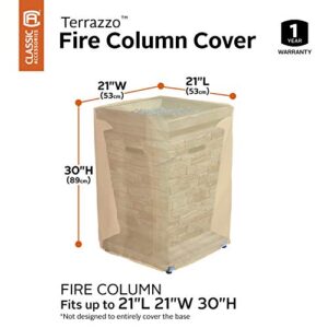 Classic Accessories Terrazzo Water-Resistant 21 Inch Fire Column Cover, Patio Furniture Covers