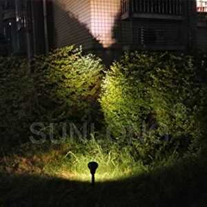 SUNLONG New Generation Solar SpotLights Outdoor Waterproof Super Bright 15LEDs Security Front Door Light Solar Powered Landscape Spotlights for Garden Pathway Driveways (WarmWhite)