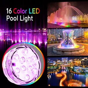 UBEGOOD Submersible LED Lights with Remote, Waterproof Underwater Led Lights [Battery Operated] Decoration Light for Aquarium, Hot Tub, Pond, Pool, Base, Vase, Garden, Wedding, Party [4 Pack]