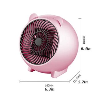 Outdoor Garden Heater Mini Heater Home Oscillating PTC Ceramic Heater Energy Saving Heater Electric Heating Small Speed Hot Office Electric Heater Power Saving Patio Heater (Color