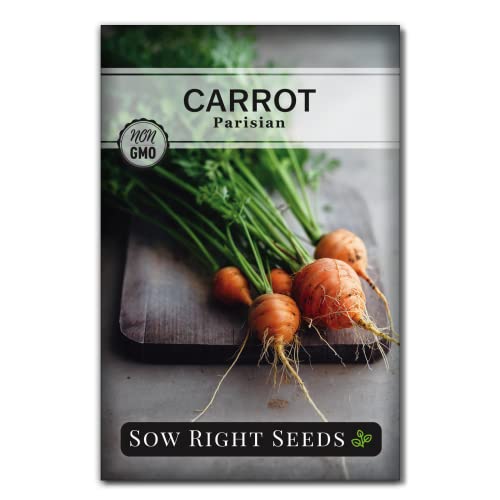 Sow Right Seeds - Parisian Carrot Seed for Planting - Gourmet Round Delicacy - Non-GMO Heirloom Packet with Instructions to Plant a Home Vegetable Garden - Indoors or Outdoors - Great Gardening Gift