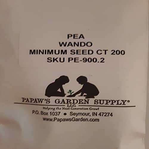 PAPAW'S GARDEN SUPPLY LLC. HELPING THE NEXT GENERATION GROW! Tall Wando Bush Pea Seeds, Non-GMO, 1 Pack of 200 Vegetable Seeds