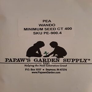 PAPAW'S GARDEN SUPPLY LLC. HELPING THE NEXT GENERATION GROW! Tall Wando Bush Pea Seeds, Non-GMO, 1 Pack of 200 Vegetable Seeds