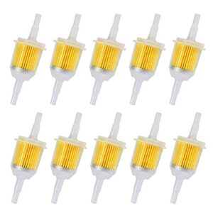 zemoner 10 pcs gas inline fuel filters 1/4 inch x 5/16 inch small engine replaces fit for kawasaki kohler briggs stratton john deere