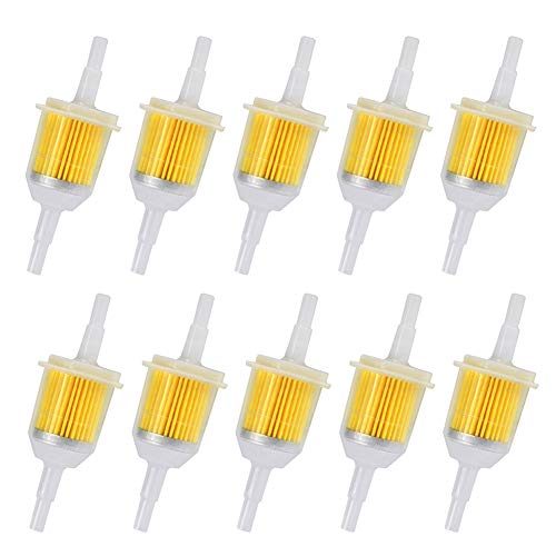 Zemoner 10 Pcs Gas Inline Fuel Filters 1/4 Inch x 5/16 Inch Small Engine Replaces fit for Kawasaki Kohler Briggs Stratton John Deere