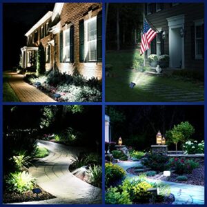 NYMPHY Solar Lights Outdoor Waterproof IP68, 56 LED 3 Lighting Modes Solar Powered Garden Yard Spot Lights for Outdoor Landscape Decoration- 4 Pack (Cool White)