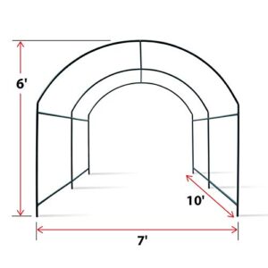 YardGrow Greenhouse Frames for Larger Hot Garden House Support Arch Frame Climbing Plants/Flowers/Vegetables (10'X7'X6')