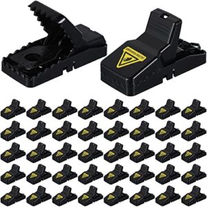 40 pcs mice traps for house indoor mouse traps bulk small outdoor rat trap safe mousetrap catcher reusable mousetrap quick effective mouse catcher for home family pet rodent, easy setup