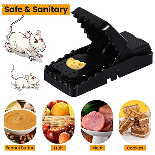 40 Pcs Mice Traps for House Indoor Mouse Traps Bulk Small Outdoor Rat Trap Safe Mousetrap Catcher Reusable Mousetrap Quick Effective Mouse Catcher for Home Family Pet Rodent, Easy Setup